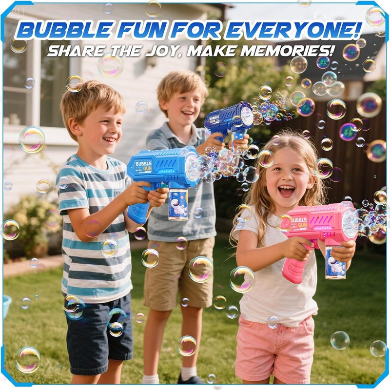 Beria 3 Packs Bubble Guns with 3 Solutions, Automatic Bubbles Machine for Boys Girls, Birthday Gifts for Ages 3 4 5 6 7 8 Year Old Kid, Summer Toy Outdoor Toys for Toddlers, Party Favors, Wedding - Image 5