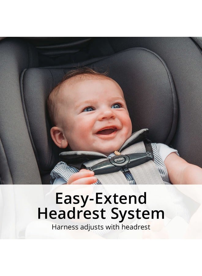 Chicco KeyFit® 35 Zip ClearTex® Infant Car Seat and Base, Rear-Facing Seat for Infants 4-35 lbs., Zip-Open Privacy Shield, Compatible with Chicco Strollers | Ash/Grey - Image 4