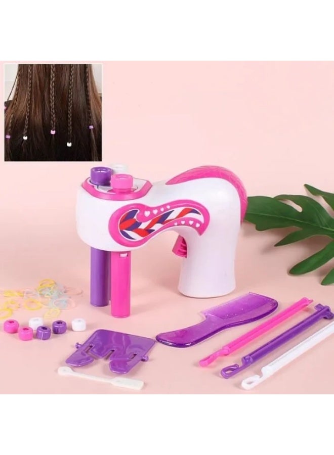 bracelet Easy DIY Braided Hair Set for Girls – 3 Pieces Multi-Color with Accessories - Image 1