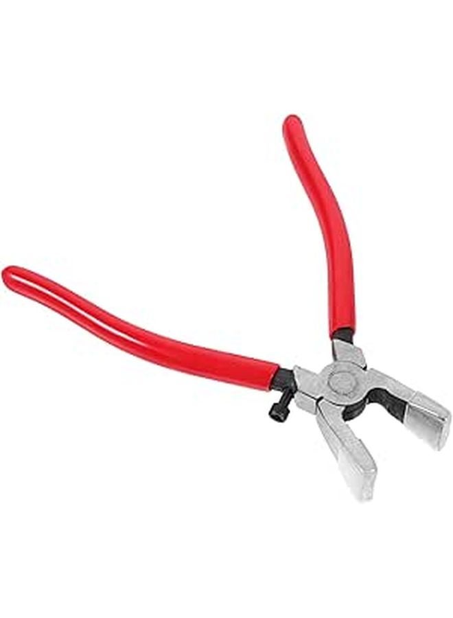 8 Inch Glass Grozing Pliers Running Pliers for Stained Glass Cutting Mosaic Breaking Tool - Image 1