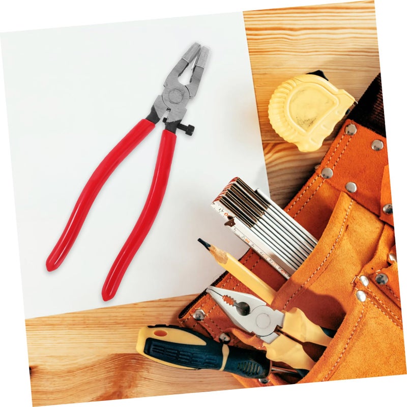 8 Inch Glass Grozing Pliers Running Pliers for Stained Glass Cutting Mosaic Breaking Tool - Image 5
