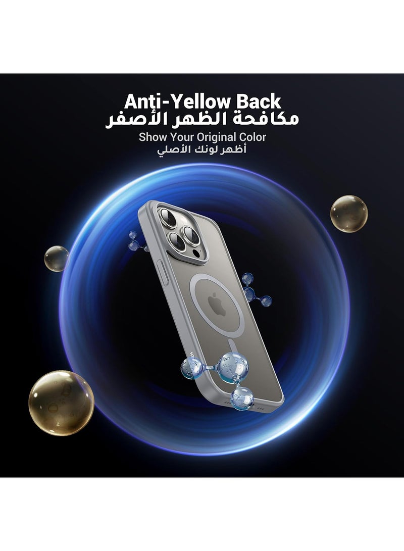 يو جرين حافظة لايفون 15 برو ماج سيف 6.1 بوصة، مغناطيس أقوى N52، حماية من الدرجة العسكرية مقاومة للصدمات، مضادة لبصمات الأصابع ومضادة للخدش،المغناطيسي النحيف  مضادة للأصفرار - Image 5