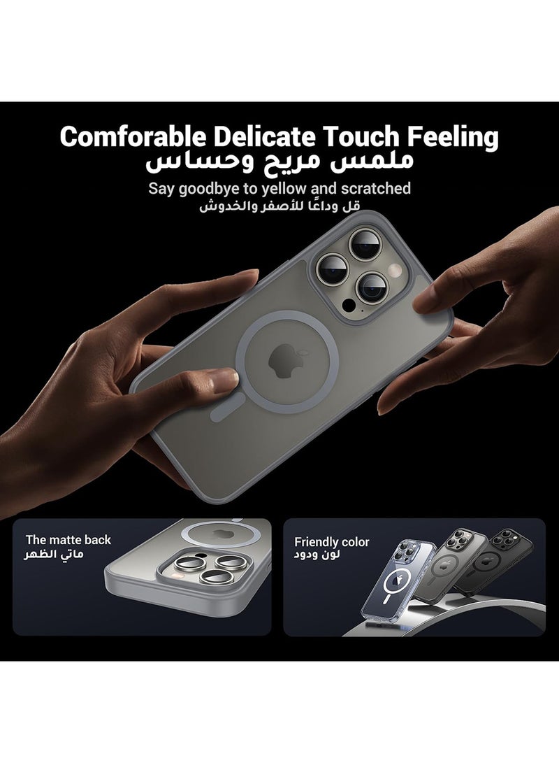 يو جرين حافظة لايفون 15 برو ماج سيف 6.1 بوصة، مغناطيس أقوى N52، حماية من الدرجة العسكرية مقاومة للصدمات، مضادة لبصمات الأصابع ومضادة للخدش،المغناطيسي النحيف  مضادة للأصفرار - Image 3