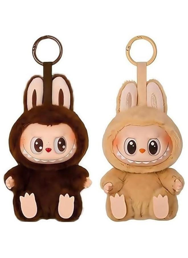 Arabest Labubu Plush Keychain - Cute Bag & Key Pendant, Modern Home Decor, P+b, 6  - Image 1