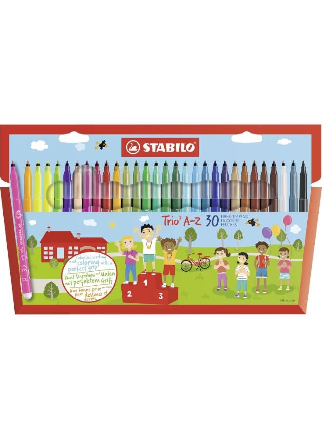 STABILO Trio A-Z Wallet of 20 + 4 FREE neon colours - felt-tip pen with triangular grip zone 30 - Image 2