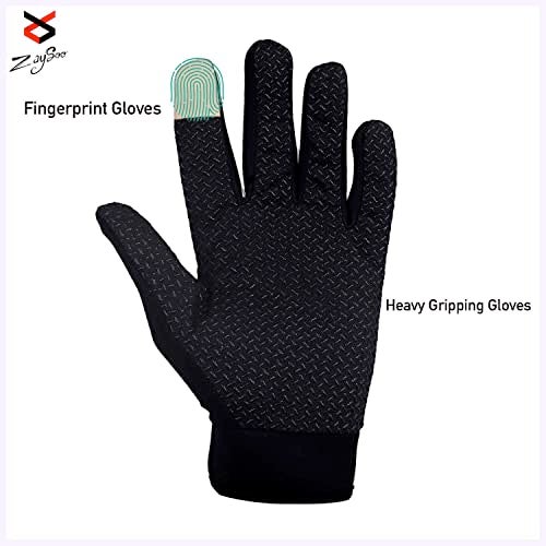 ZaySoo Cool Biker Motocross Stretchable Gloves Driving Gloves - Red - Image 2