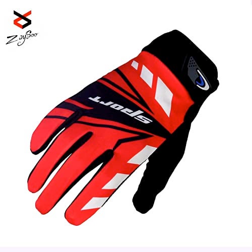 ZaySoo Cool Biker Motocross Stretchable Gloves Driving Gloves - Red - Image 3