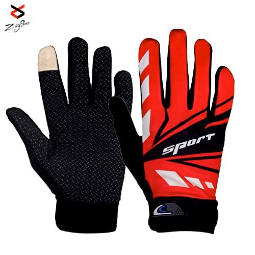 ZaySoo Cool Biker Motocross Stretchable Gloves Driving Gloves - Red - Image 5
