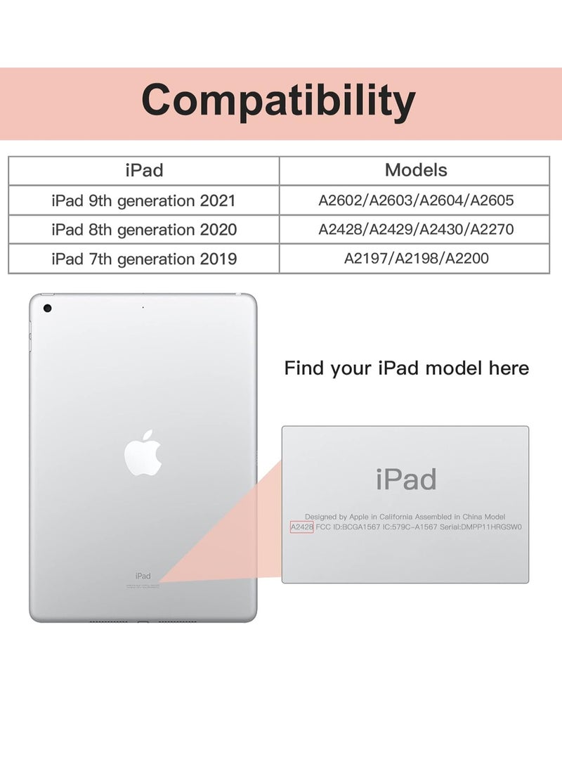 ELTRAZONE حافظة آيباد الجيل 9/8/7 (2021/2020/2019) - حافظة آيباد 10.2 بوصة مع حامل قلم، تصميم رفيع من TPU مع قاعدة مغناطيسية ذكية (أخضر) - Image 2