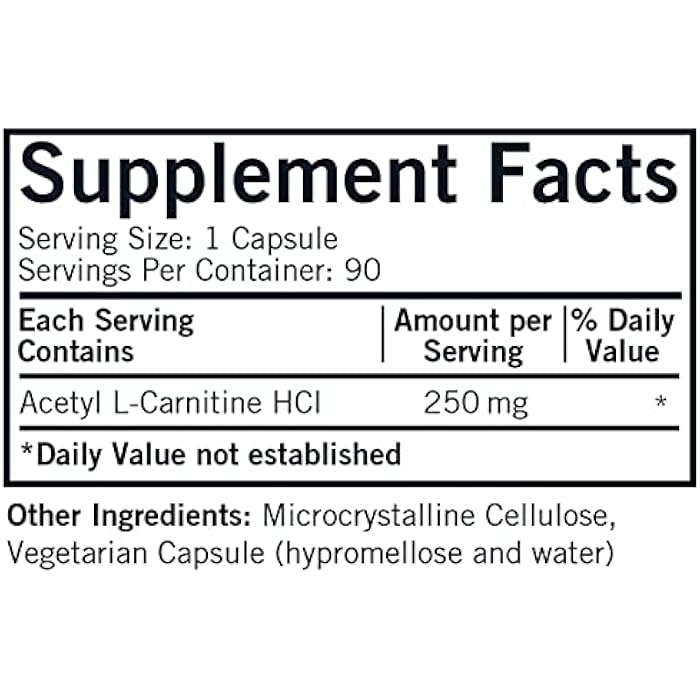 Kirkman - Acetyl L-Carnitine 250 mg - 90 Capsules - Supports Sustained Cellular Energy Production - Hypoallergenic - Image 2