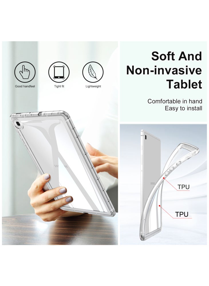 جراب شفاف لجهاز Samsung Galaxy Tab S6 Lite (2024)/S6 Lite (2022)/S6 Lite (2020) SM-P610 P615، غطاء تابلت TPU - وردي - Image 5