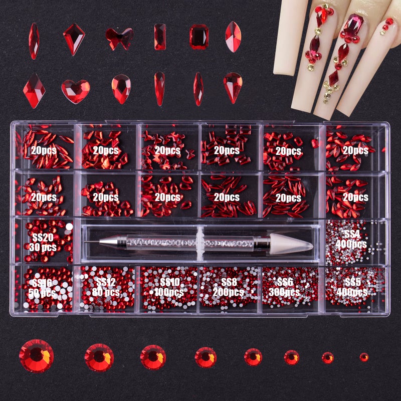 New Nail 21 Grid Rhinestone Nail Drill Flat Special-Shaped Diamond Nail Rhinestone Nail Jewelry Suit - Image 3