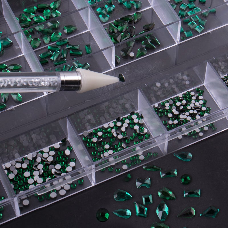 New Nail 21 Grid Rhinestone Nail Drill Flat Special-Shaped Diamond Nail Rhinestone Nail Jewelry Suit - Image 4
