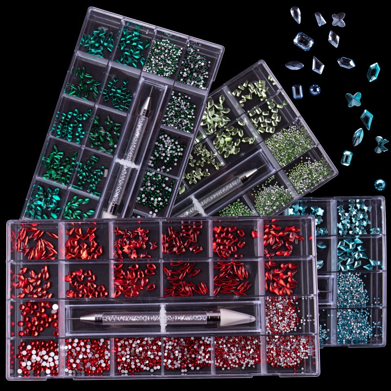 New Nail 21 Grid Rhinestone Nail Drill Flat Special-Shaped Diamond Nail Rhinestone Nail Jewelry Suit - Image 5