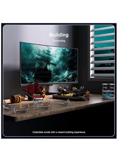 mould king 10085 Corsair Ship Bottle Building toys, Small boat set，Black Pearl Sailboat Clip building sets,  Drifting bottle Collector boat models, children's construction toys,  Adults, boys, girls, birthdays, Children's Day gifts  (885 pieces) 8+  - Image 3