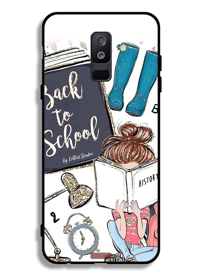 Tolwak Samsung Galaxy A6 Plus (2018) Protective Case Cover Back To School Girl Reading History - Image 1