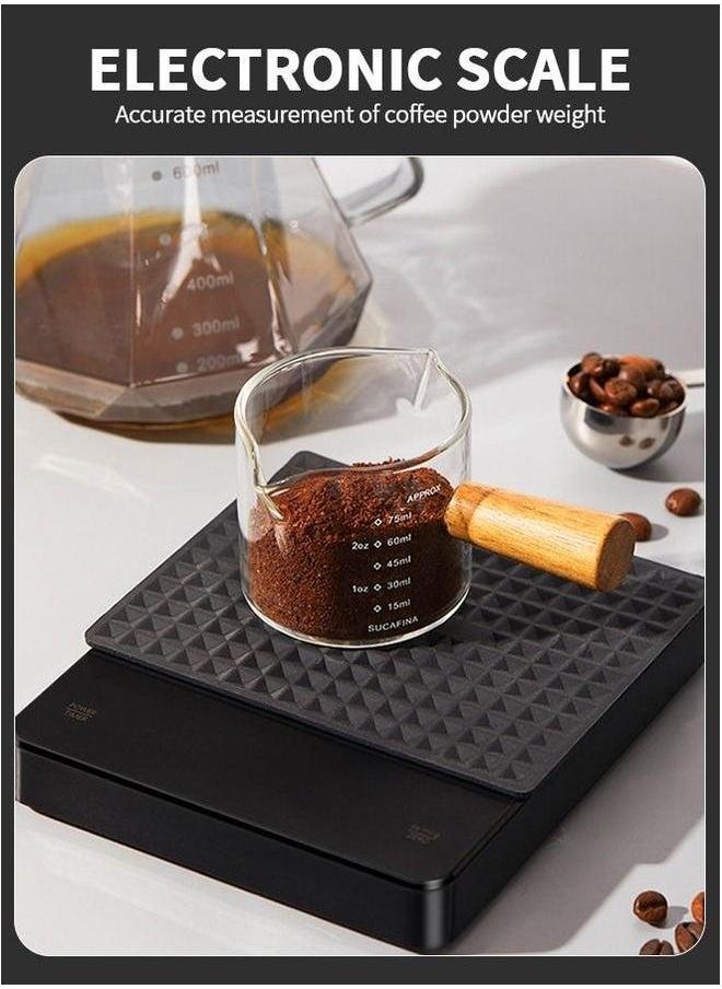 UNUNS - Pour Over Coffee Maker Set Includes 600ml Kettle, Manual Grinder, Scale，Coffee Dripper & Glass Server with 100 Pcs Paper Filter for - Image 1