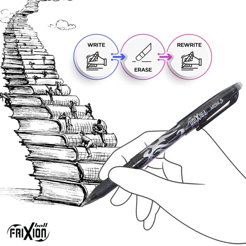 PILOT Frixion Roller Ball Pen, Black - Image 5