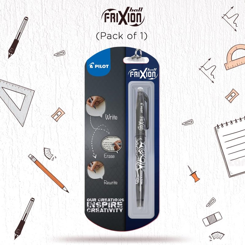 PILOT Frixion Roller Ball Pen, Black - Image 2