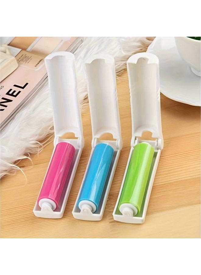 4 Pcs Reusable Lint Roller Set Washable Foldable Sticky Hair Dust Remover Brush Random Color - Image 1