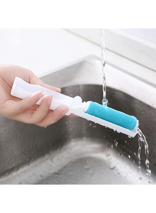 4 Pcs Reusable Lint Roller Set Washable Foldable Sticky Hair Dust Remover Brush Random Color - Image 4