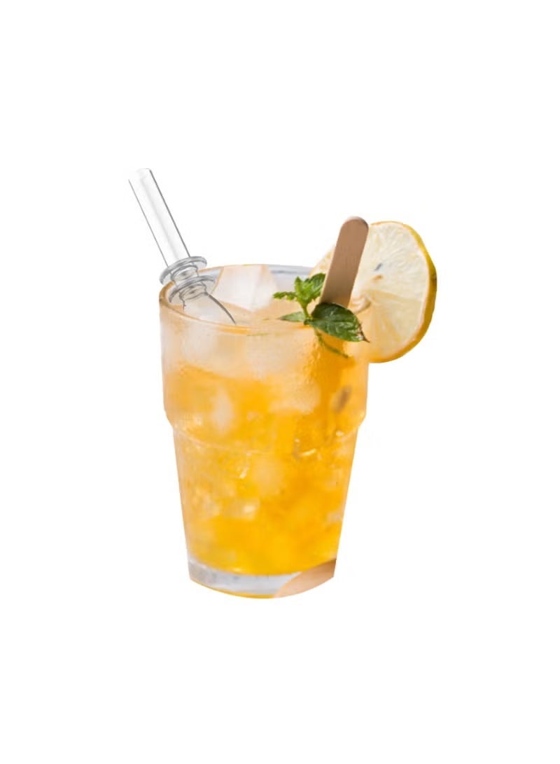 Glass Drinking Straw Reusable, Transparent & Durable, Suitable for Juice / Drink / Coffee / Milk / Tea Stirring - Image 2