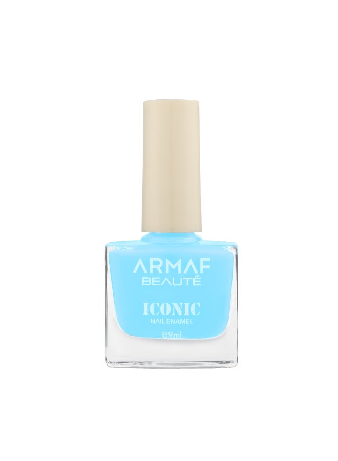 Armaf Beaute Iconic Nail Enamel 053 Blue On Demand, 9ml | High Shine Nail Polish | Chip-Resistant Formula | Smooth Gloss Finish | Long-Lasting & Easy Application - Image 1