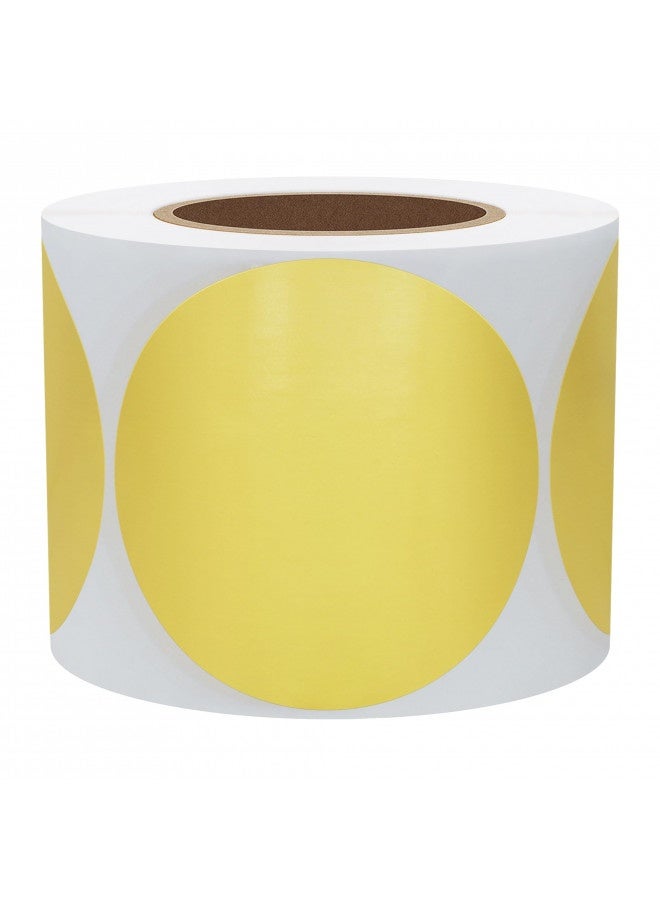 Hybsk 2 Inch Matte Gold Labels Round Color Coding Dots Embossing Stickers Adhesive Label 300 Per Roll (Gold) - Image 1