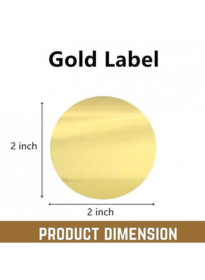 Hybsk 2 Inch Matte Gold Labels Round Color Coding Dots Embossing Stickers Adhesive Label 300 Per Roll (Gold) - Image 4
