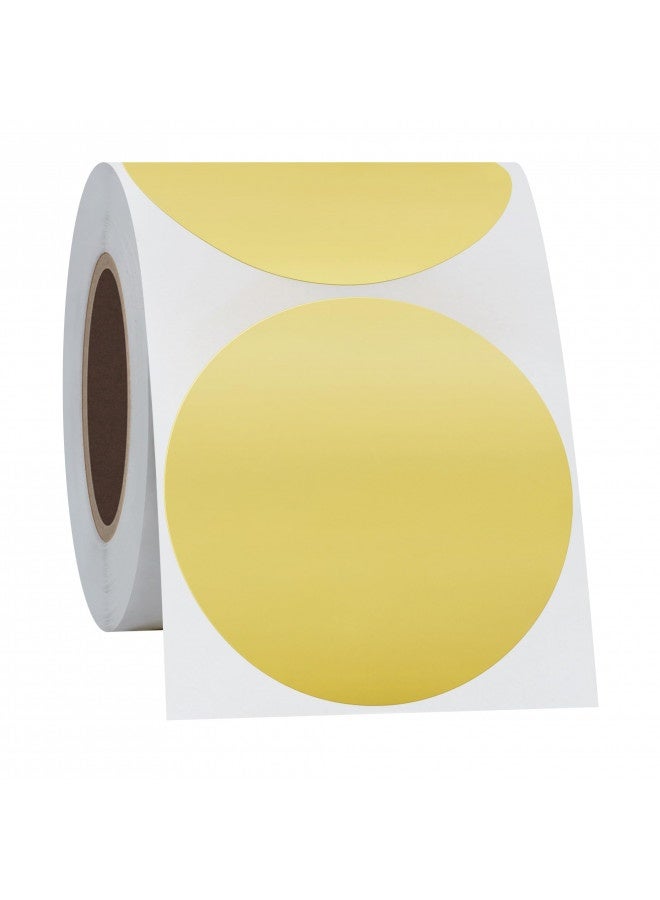 Hybsk 2 Inch Matte Gold Labels Round Color Coding Dots Embossing Stickers Adhesive Label 300 Per Roll (Gold) - Image 5