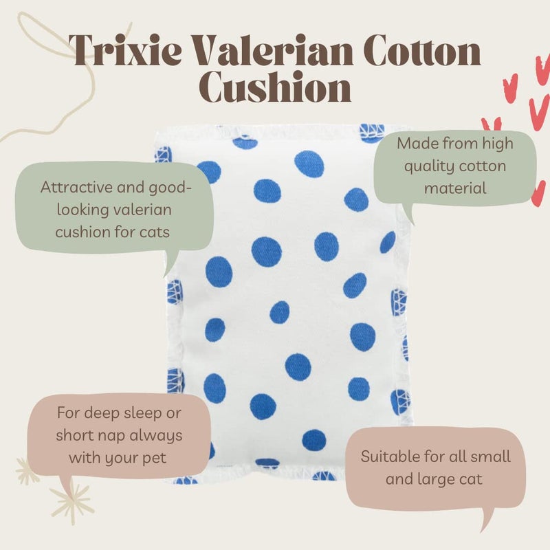 Trixie Valerian Cotton Cat Cushion - Calming & Invigorating, Cotton, Suitable for Small & Large Cats, 7 x 9 cm (Multiple Pattern, Get Any 1 Pattern) - Image 2
