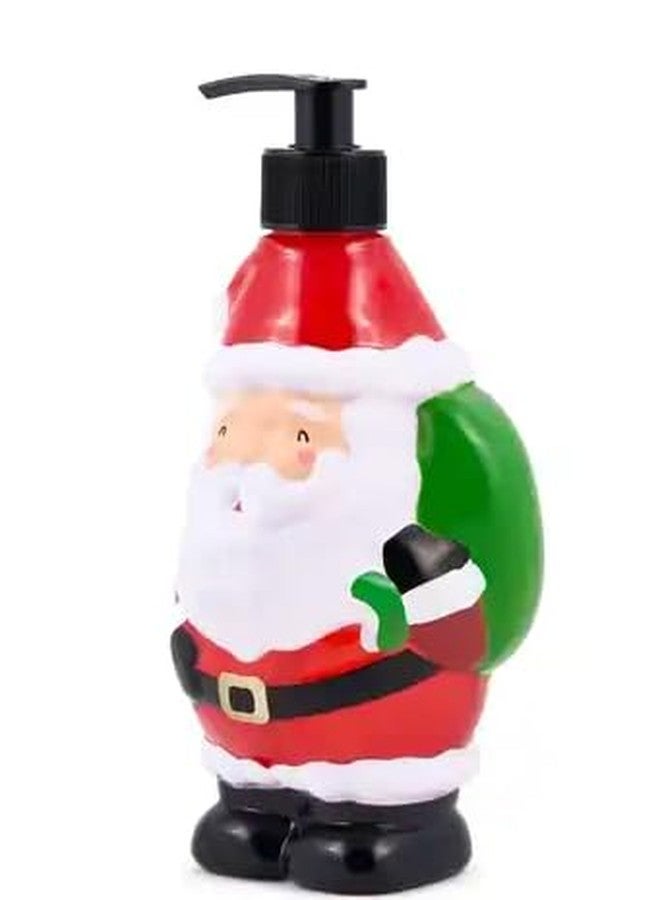 Simple Pleasures Jolly Santa Christmas Holiday Cranberry Apple Scented Decorative Refillable Soap Dispenser for Kitchen Countertops and Bathroom Sinks - Image 3