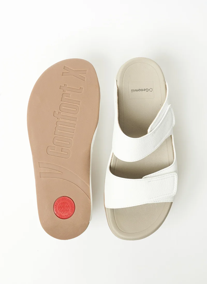 Geoomnii WHITE Geoomnii Mens Arabic Sandals White for Men | Best Price UAE