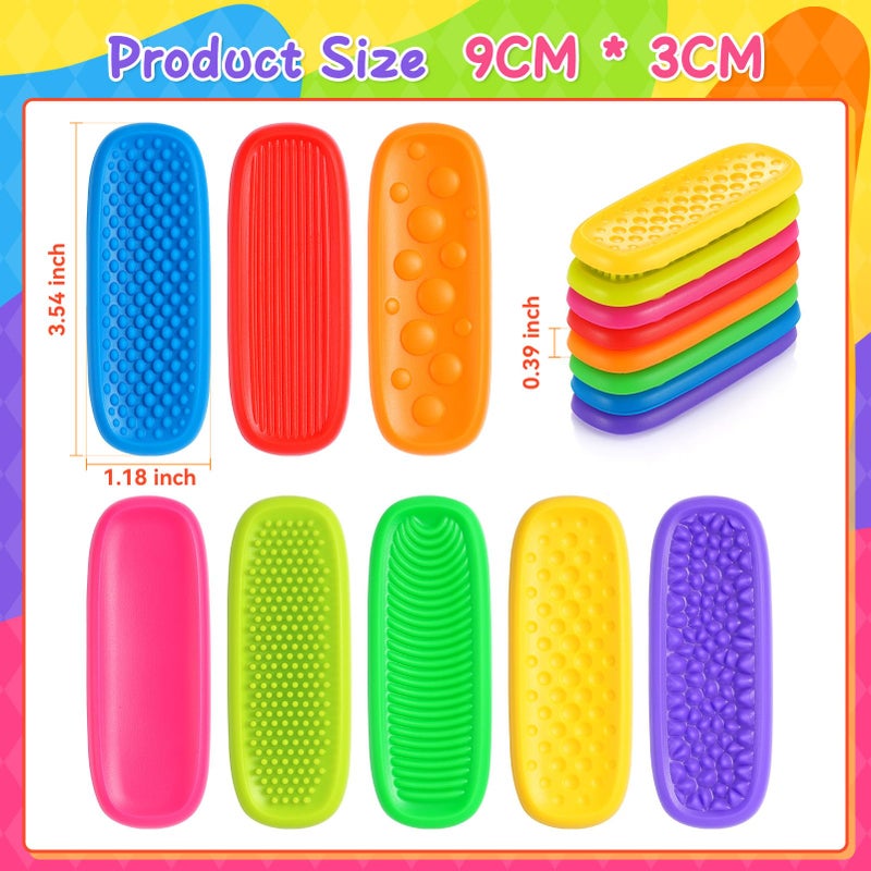 DODOLOL Sensory Fidget Toys For Kids Adults 8 Pack Sensory Strips For Autism Adhd And Anxiety Relief Items For Adults. Quiet Suction Toys For Autism  Stress -Relief Fidgets Calm Strips Worry Stones Desk Toys - Image 5
