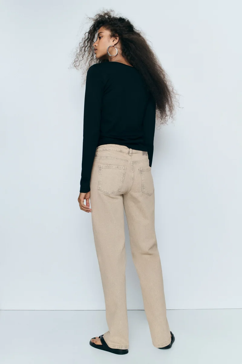 H&M  Slim Straight Regular Waist Jeans for Women | Best Price UAE
