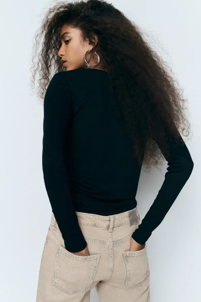 H&M  Slim Straight Regular Waist Jeans for Women | Best Price UAE