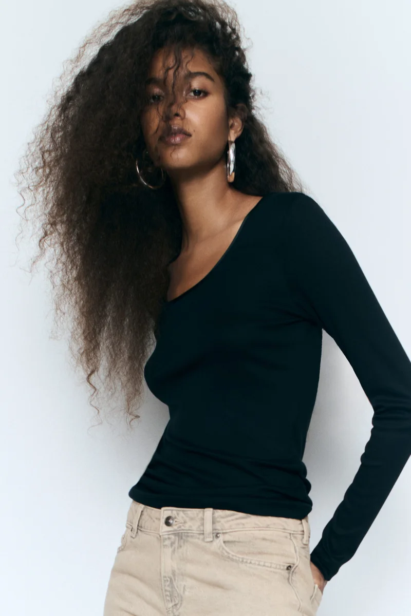 H&M  Slim Straight Regular Waist Jeans for Women | Best Price UAE