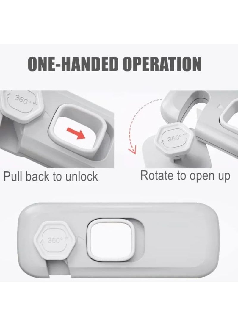 MIXDE Pcs Baby Safety Cabinet Lock Security Protection Home Refrigerator Safety Buckle Child Anti Pinch Hand Drawer Door Locks  - Image 2