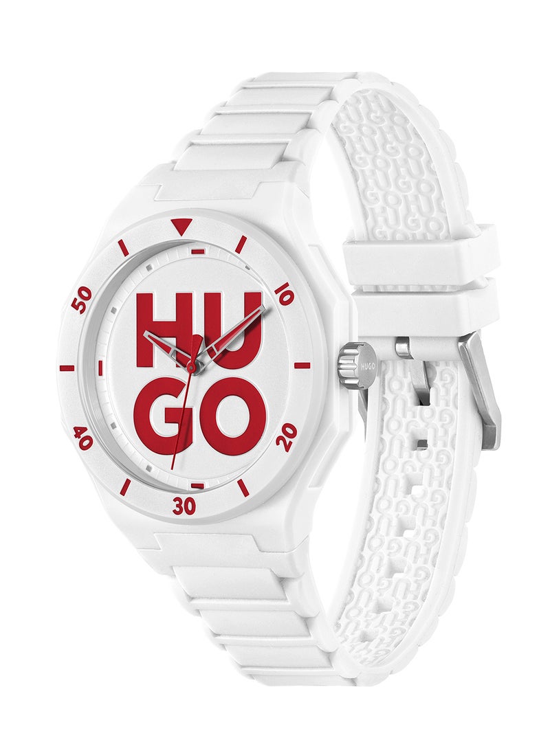 HUGO BOSS - Men's Analog Round Shape Silicone Wrist Watch 1530329 - 42 Mm - Image 1