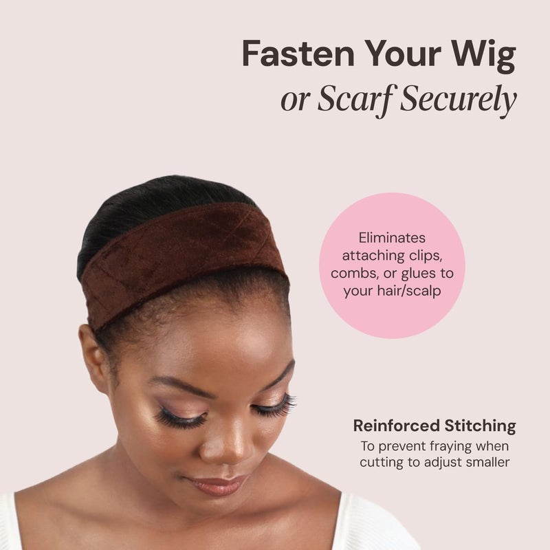 MILANO COLLECTION WiGrip, The Original Comfort Wig Grip Band, Adjustable Band for Glueless Support, Non-Slip Wig Grip Headbands, Tension-Free, One Size Fits All, Nude - Image 4