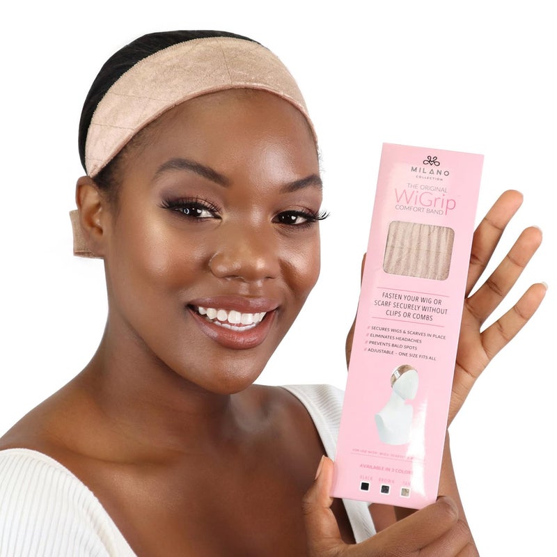 MILANO COLLECTION WiGrip, The Original Comfort Wig Grip Band, Adjustable Band for Glueless Support, Non-Slip Wig Grip Headbands, Tension-Free, One Size Fits All, Nude - Image 1