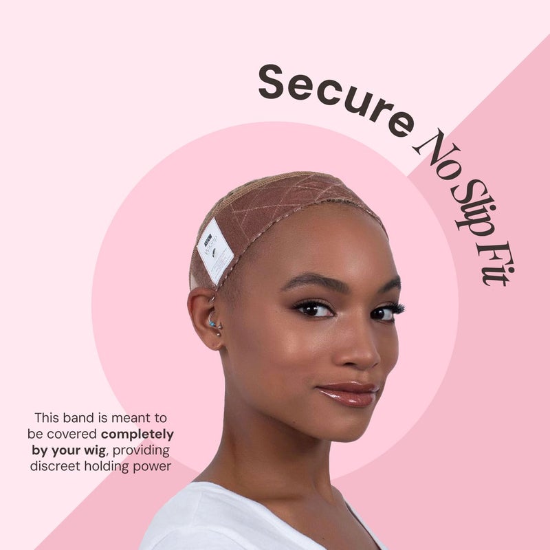 MILANO COLLECTION WiGrip, The Original Comfort Wig Grip Band, Adjustable Band for Glueless Support, Non-Slip Wig Grip Headbands, Tension-Free, One Size Fits All, Nude - Image 3
