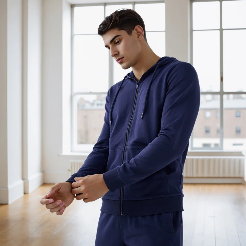ADOT by Splash Zip Through Hoodie with Kangaroo Pockets