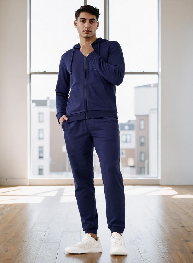 Active Zip Through Hoodie with Kangaroo Pockets - Image 2