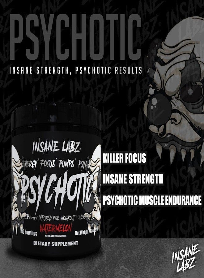 Insane Labz Psychotic Black Edition Mid Stimulant Pre Workout Powder, Energy Focus Pumps, Loaded with Creatine Beta Alanine Taurine Fueled by AMPiberry, 35 Servings (Fruit Punch) - Image 4