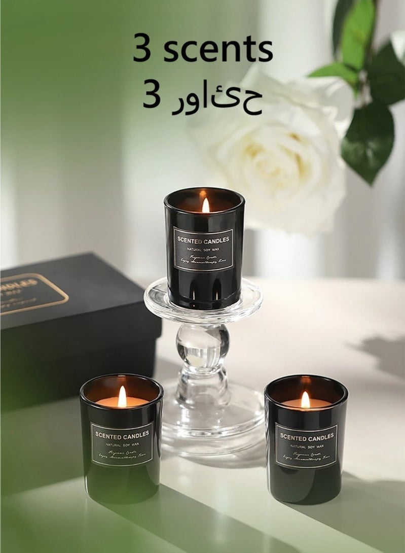 3 Pack Scented Candles, Three Different Scents Candles, Floral Scent Candles, Long lasting Strong Fragrance Scented, Gift candle - Image 4