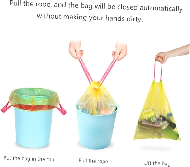 15 Count Drawstring Trash Bags Strong Thick Odorless For Kitchen Home Office - Image 4