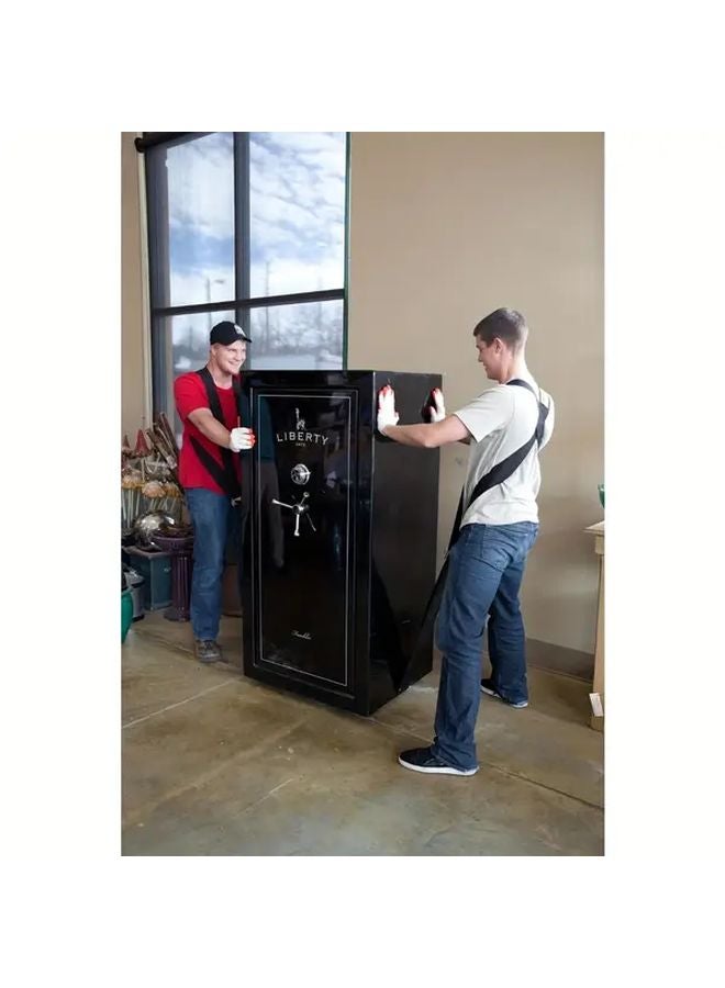 Heavy Duty Moving Straps With Adjustable Shoulder Straps Reinforced Buckles Black - Image 4