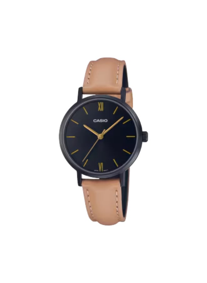 كاسيو ساعة نسائية جلدية بعقارب -- -  مم - Image 1