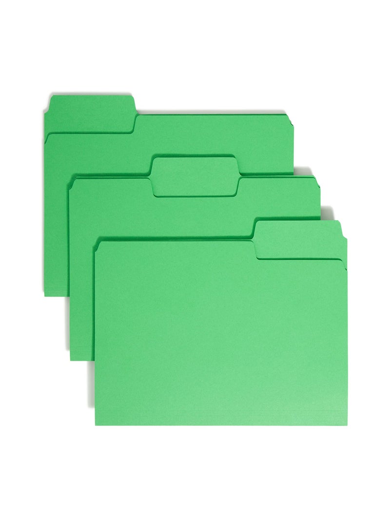 Smead SuperTab File Folder Oversized 13Cut Tab Letter Size Green 100 per Box 11985 Pack of 1